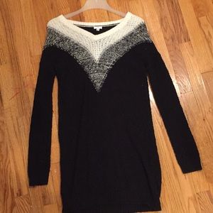 Knit sweater a-line dress